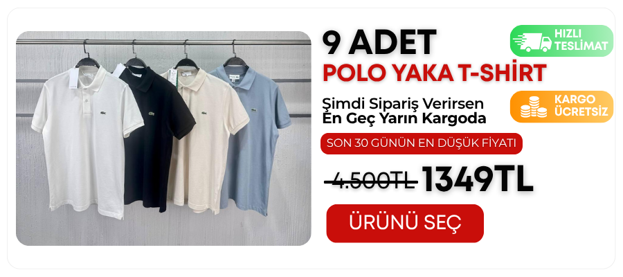 9 Adet Polo Yaka